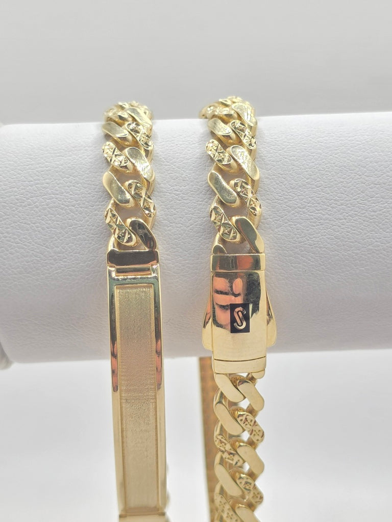 10KT ID BRACELET MONACO CERTIFIED