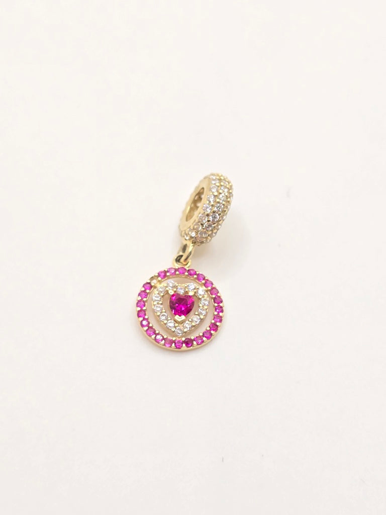10KT PINK HEART CHARM Weight 1.4GR