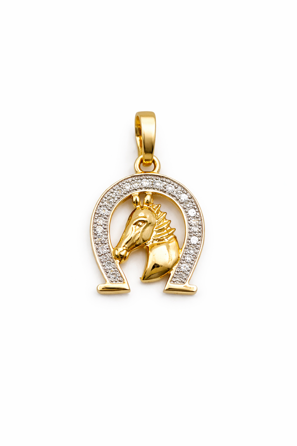 10KT SMALL HORSE  DIAMOND PENDANT Weigth 1GR