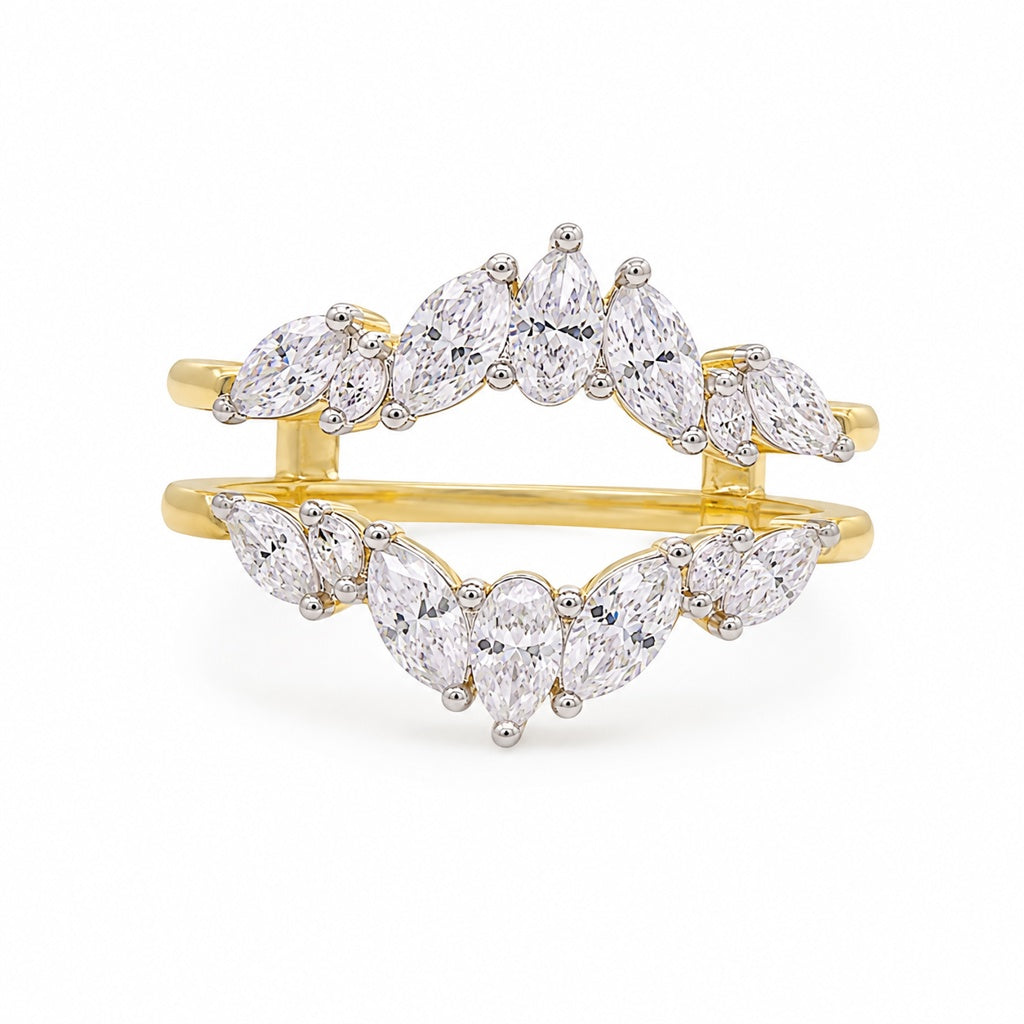 14KT LAB GROWN DIAMOND ENGAGMENT RING+DIAMOND Size SIZE 7