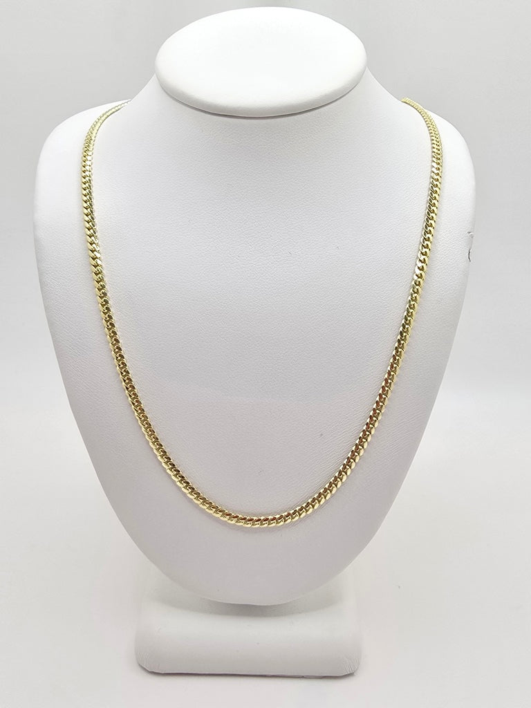 10KT SOLID MIAMI CUBAN CHAIN Size 20INCH 2.5MM Weight 8.4GR