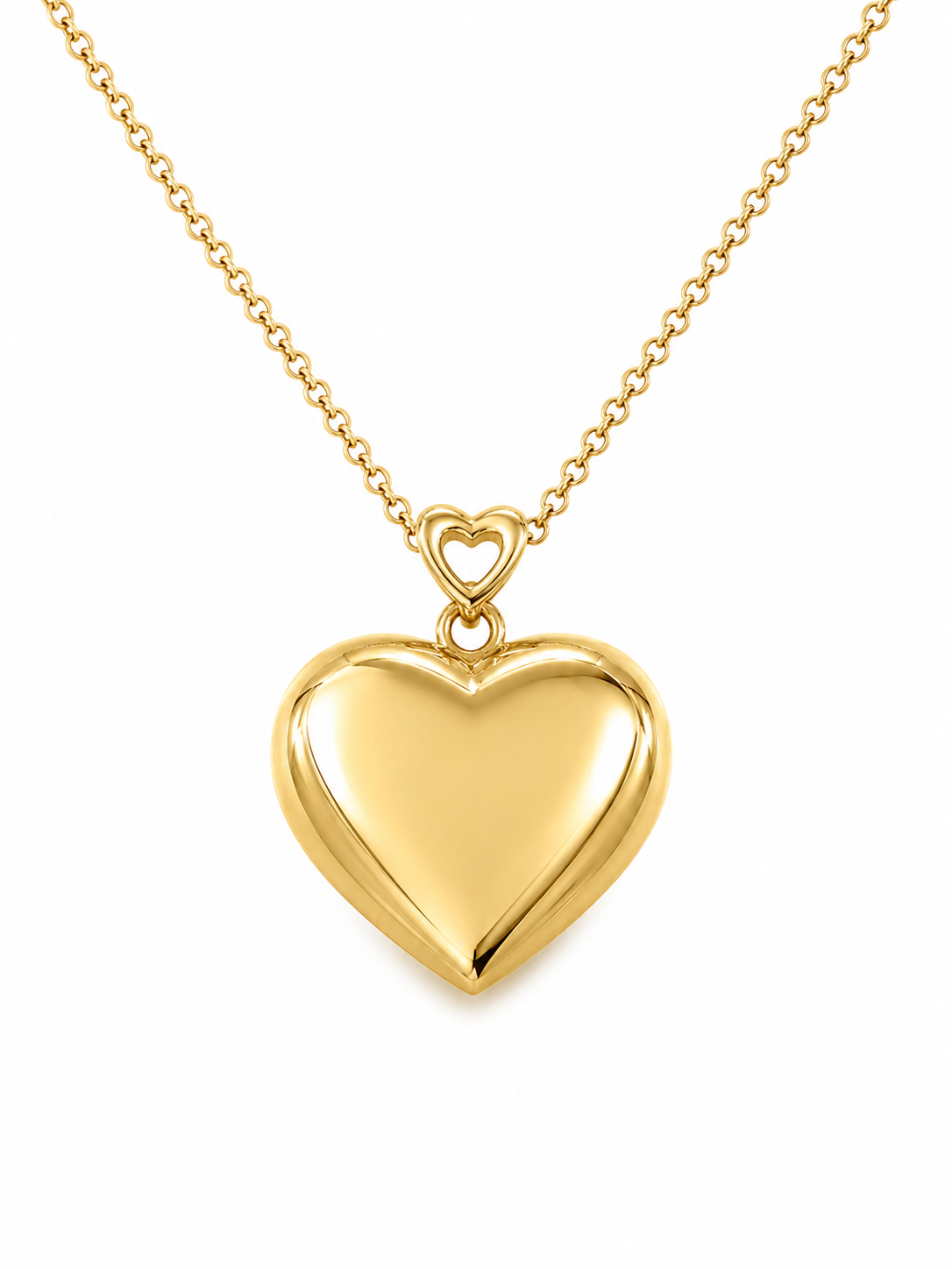 10KT MEDIUM PLAIN HEART PENDANT Weight 2GR