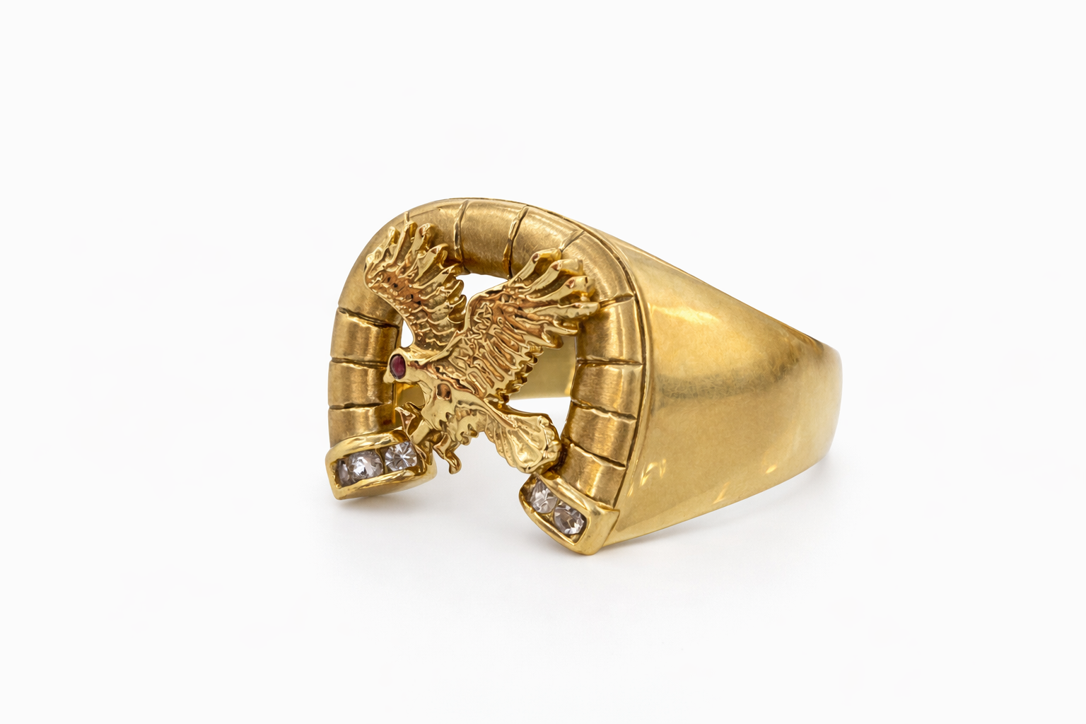 10KT EAGLE CZ DETAIL RING Weight 7.1GR