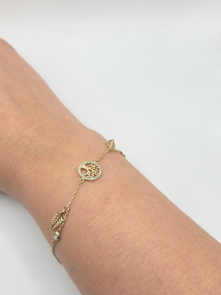 10KT DELICATE DREAMCATCHER BRACELET Size 7INCH Weight 2GR