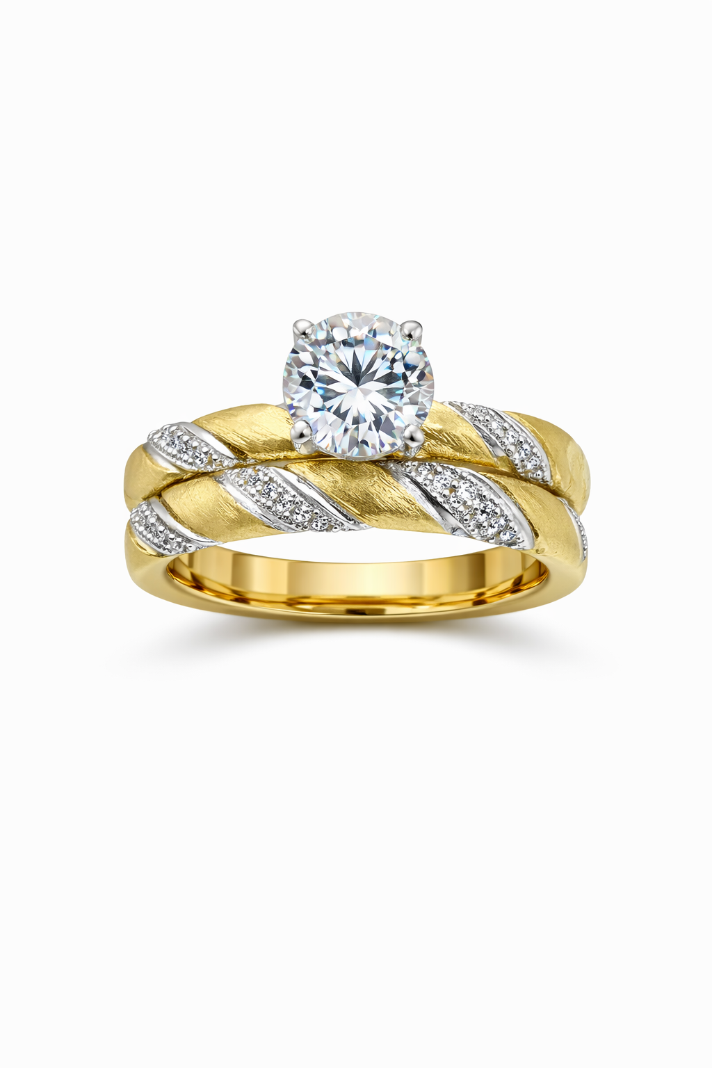 10KT TWOTONE ENGAGEMENT RINGS Size 7 Weigth 4.10GRS