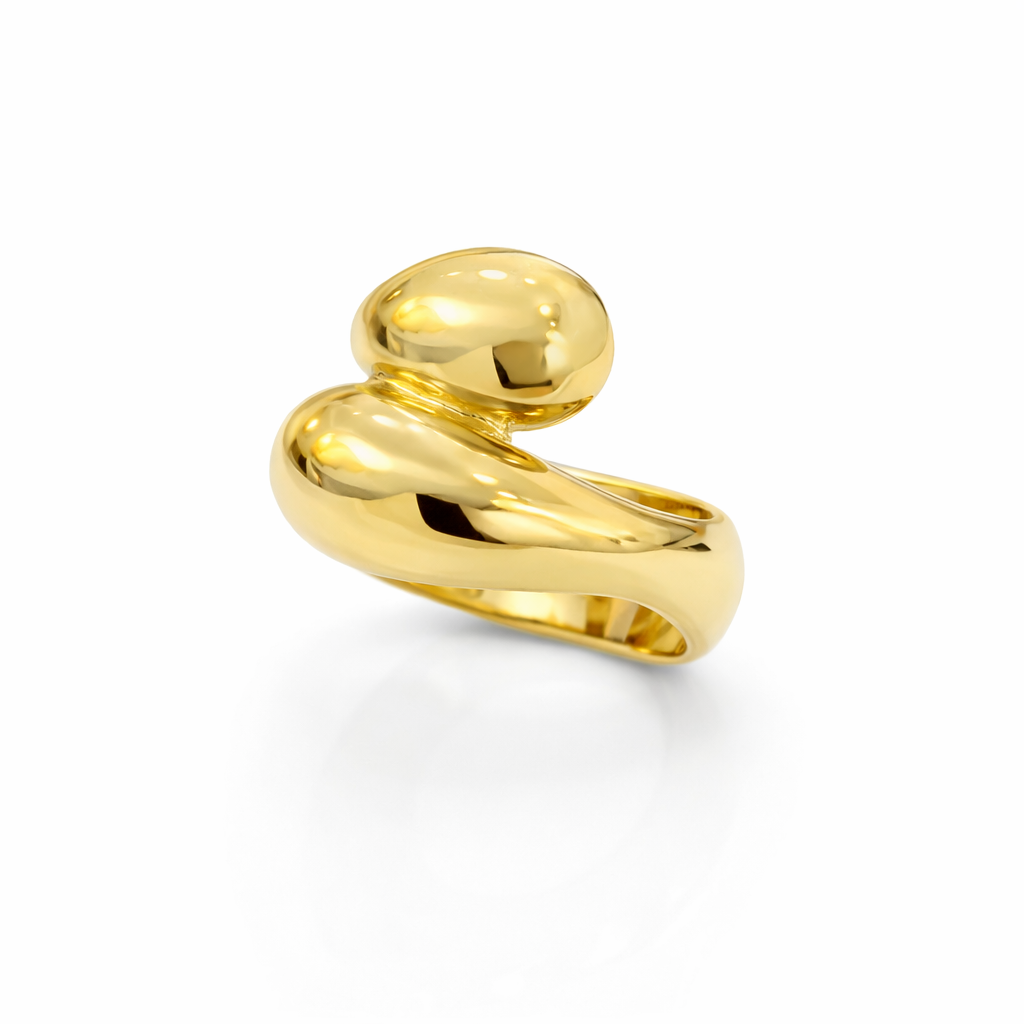 14KT ELEGANT DROP STYLE RING Size 7 Weight 4.8GR