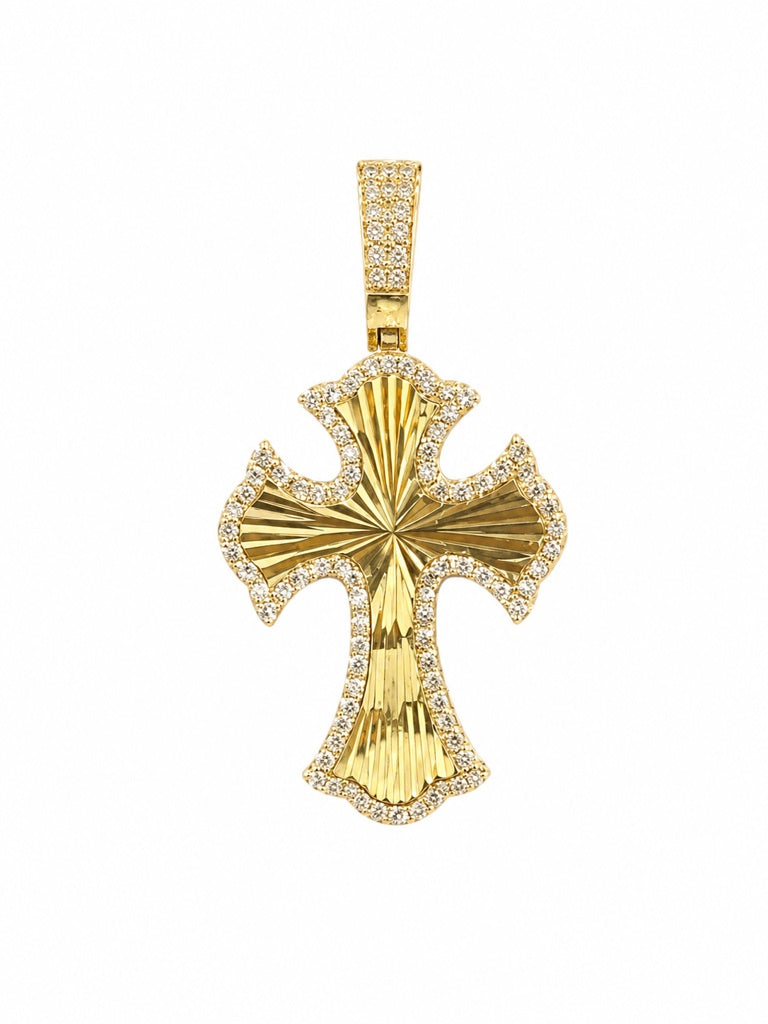 14K CROSS PENDANT Size