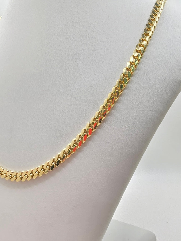 10KT SOLID MIAMI CUBAN CHAIN Size 22INCH 5MM Weight 38.6GR