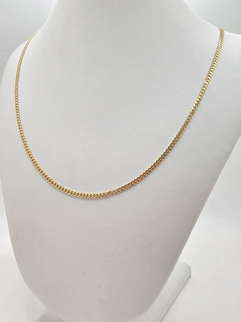 14KT SOLID MIAMI CUBAN CHAIN Size 18INCH 2.5MM Weight 8.2GR