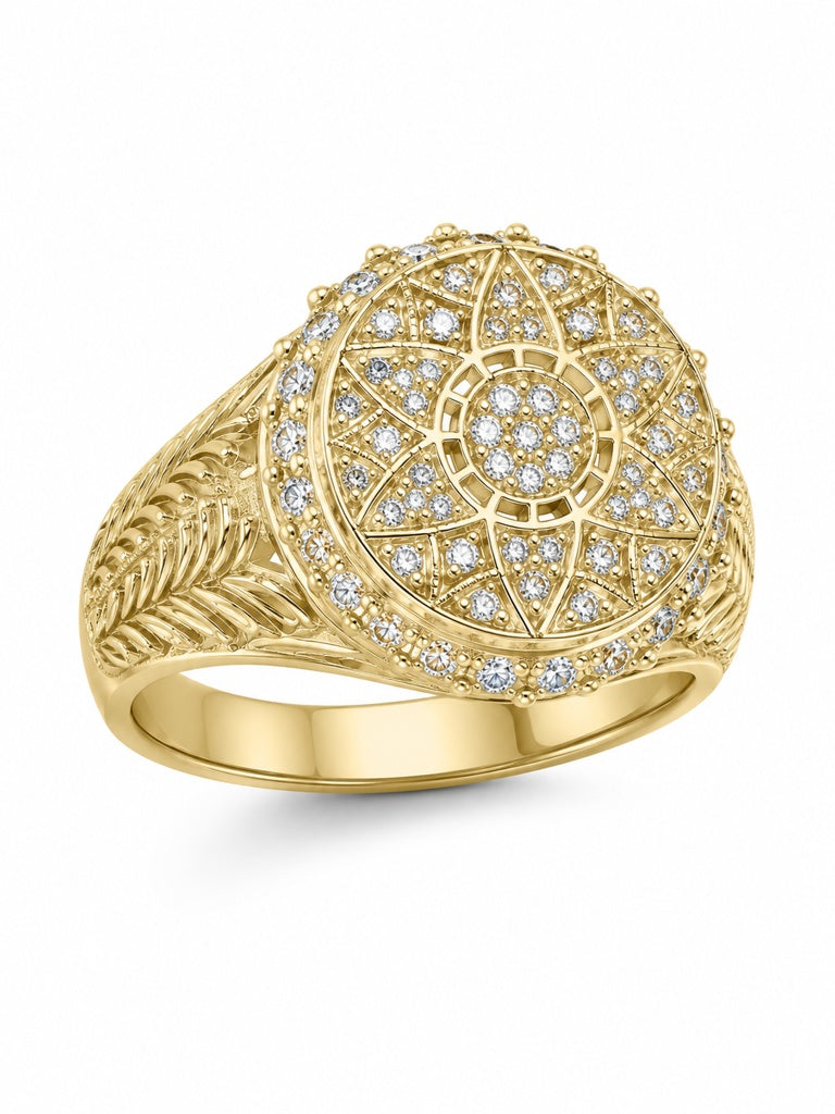 10K ROSETTA RING Size 11
