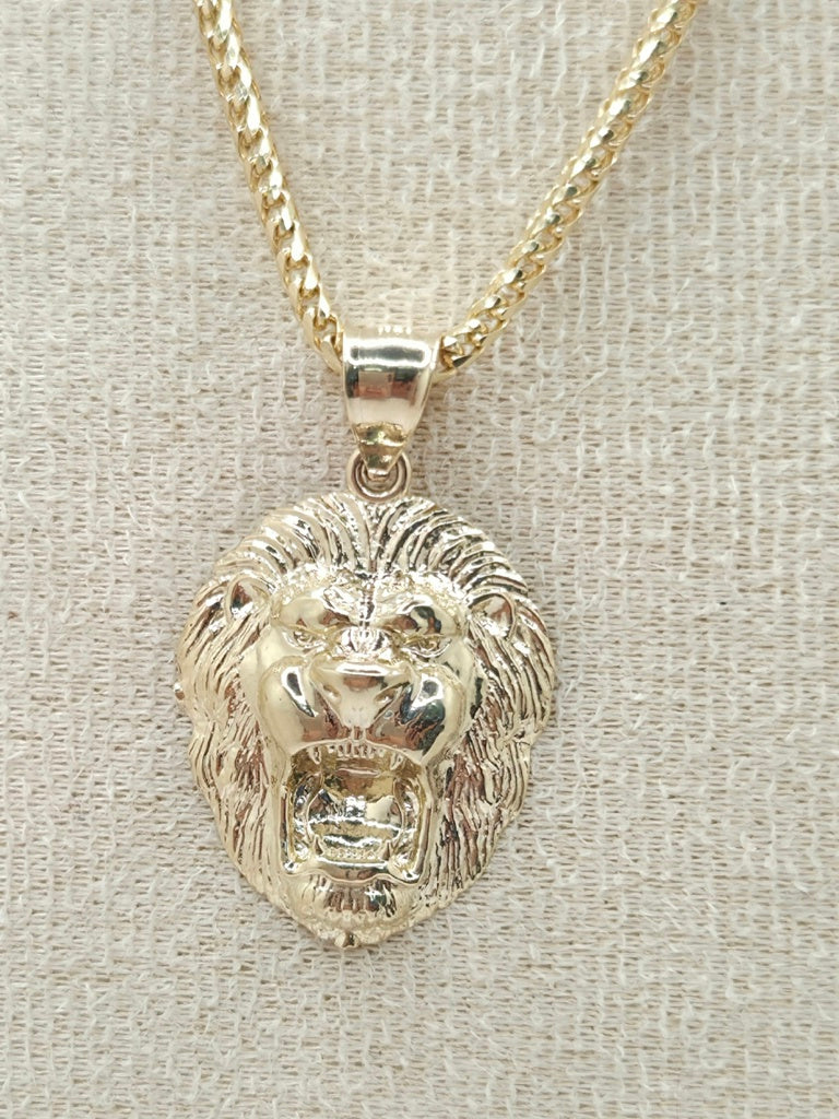 10KT SMALL LION FACE PENDANT Weight 1.8GR