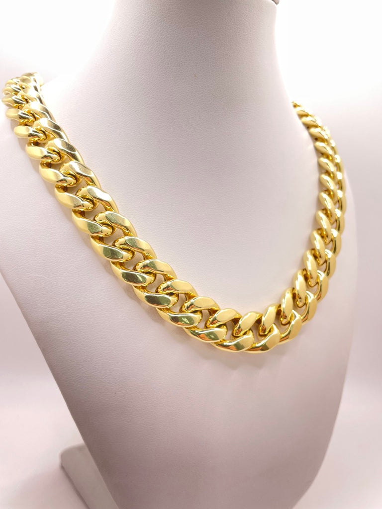 10KT SEMISOLID MIAMI CUBAN CHAIN 26INCH 13MM