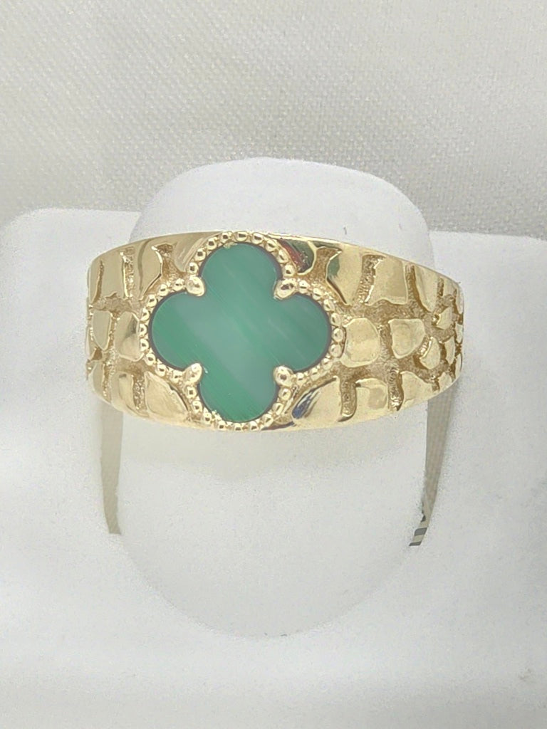 14KT FLOWER RING+WOMAN Size 8 Weigth 3.6GR