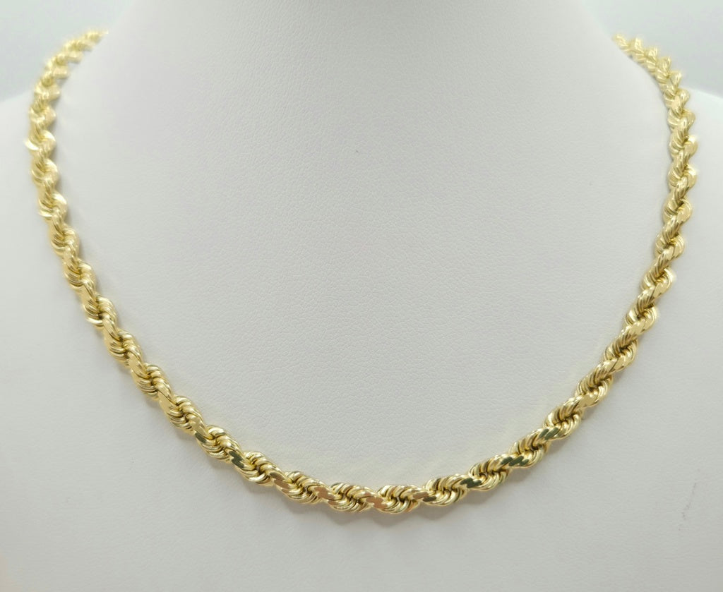 10KT SOLID ROPE CHAIN Size 20INCH 4MM Weight 32.5GR