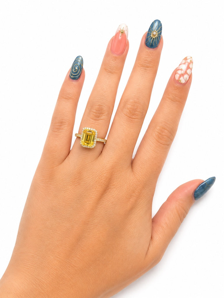 14KT SPECIALOFFER BIRTHSTONE SQUARE WOMAN'S RING Size 7 Weigth 2.5GR