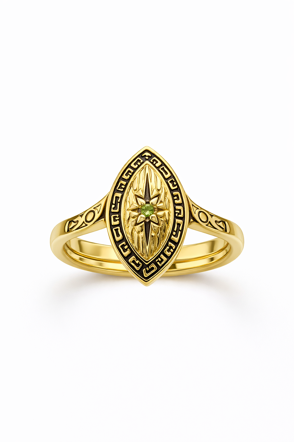 10KT ANTIQUE RING WITH EYE DETAILS Size 7.5 Weight 5GR