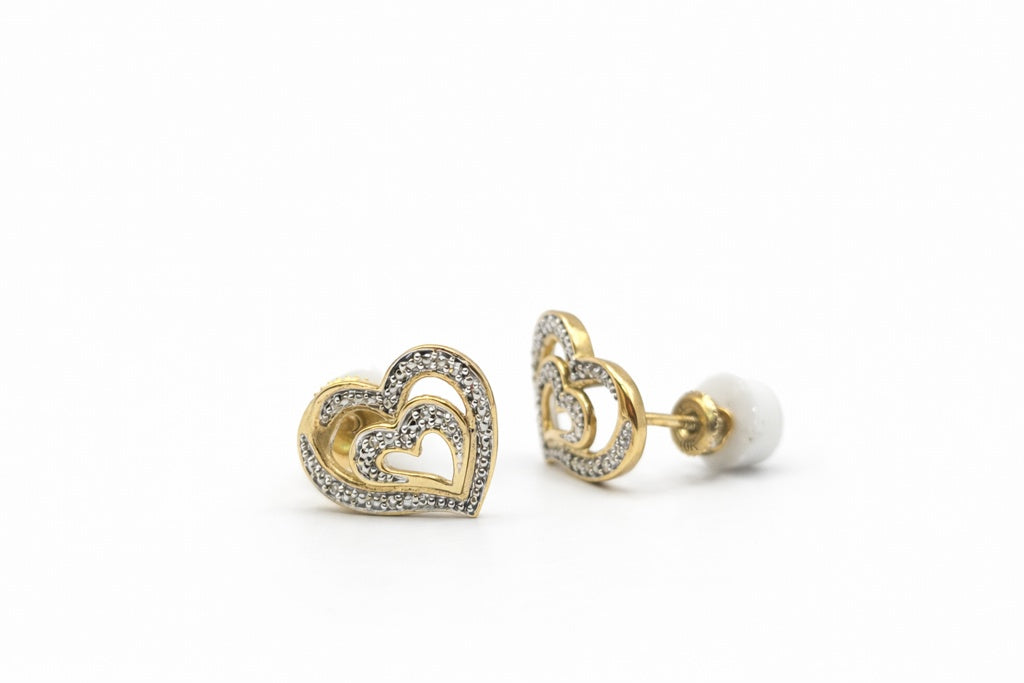 10KT ELEGANT DROPS DIAMOND  EARRINGS