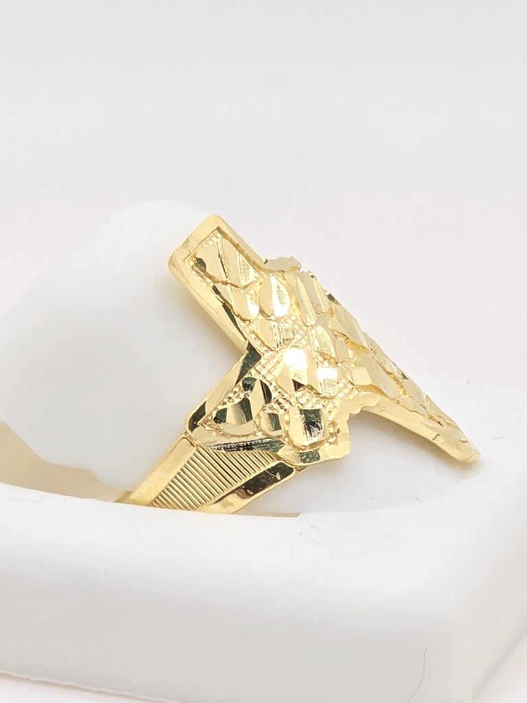 10KT TEXAS MAP NUGGETS RING Size 9 Weigth 5.2GR