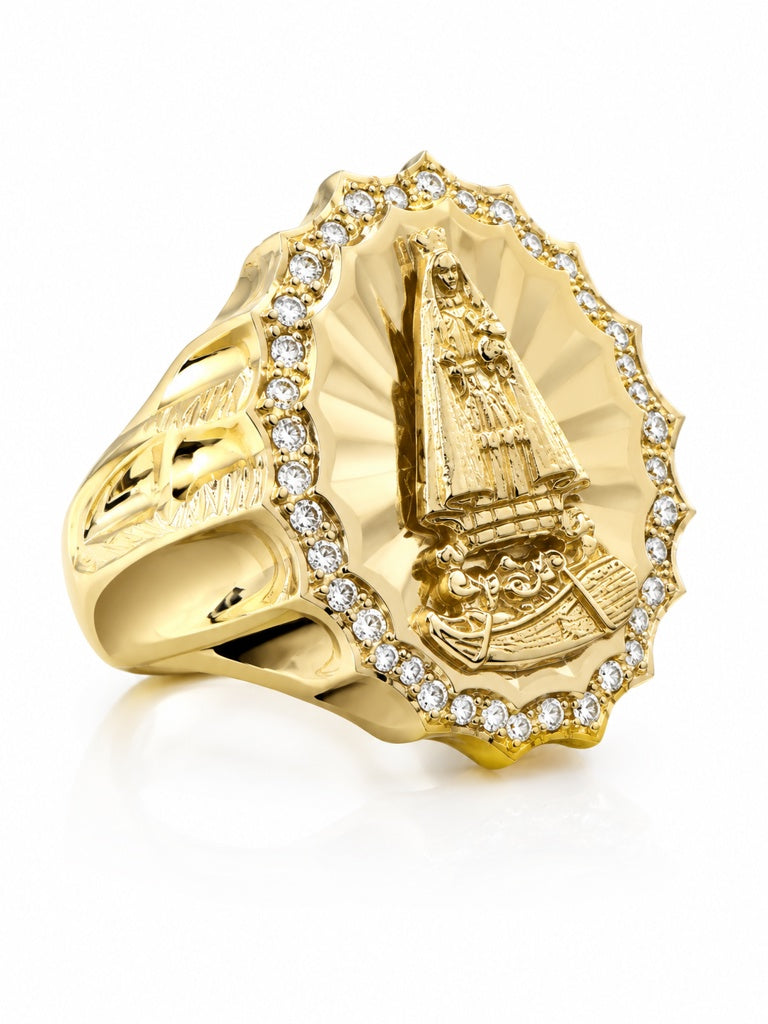 10K OVAL FACE CARIDAD RING Size 12