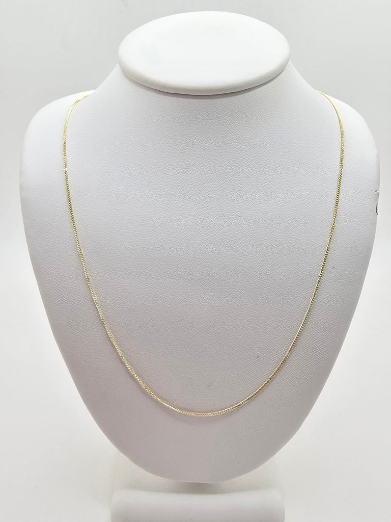 10KT BABY MIAMI CUBAN CHAIN Size 16INCH 0.8MM Weight 0.8GR