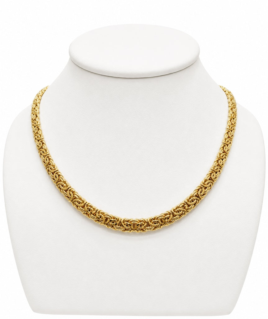 14KT DEGRADING BYZENTINE NECKLCAE Size 18INCH Weight 19.2GR