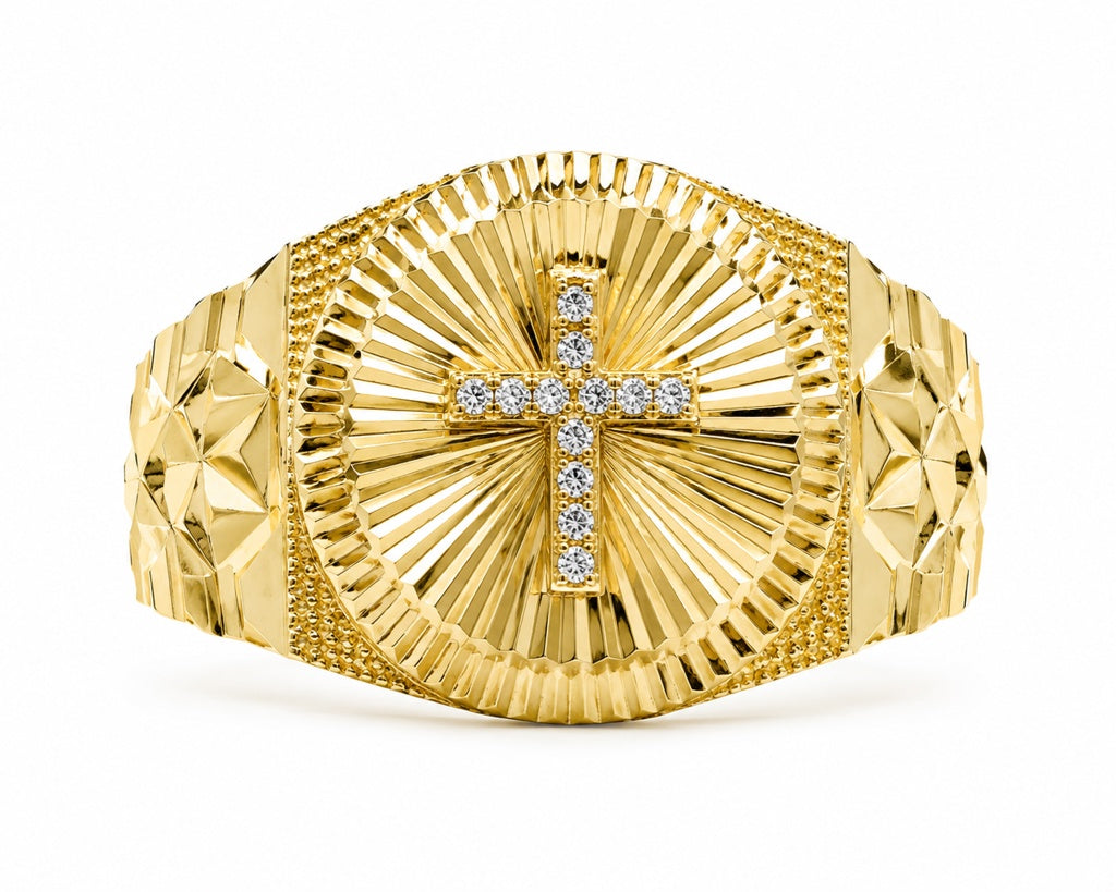 10K CROSS RING Size 10
