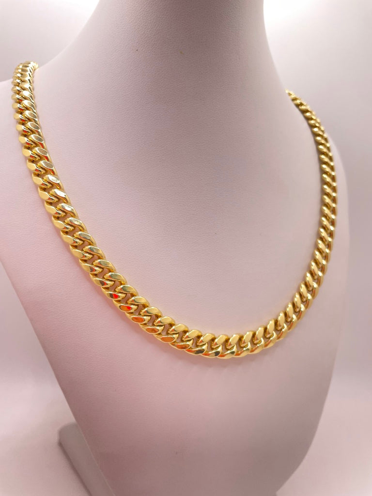 10KT SEMISOLID MIAMI CUBAN CHAIN 26INCH 8MM 39.7GR