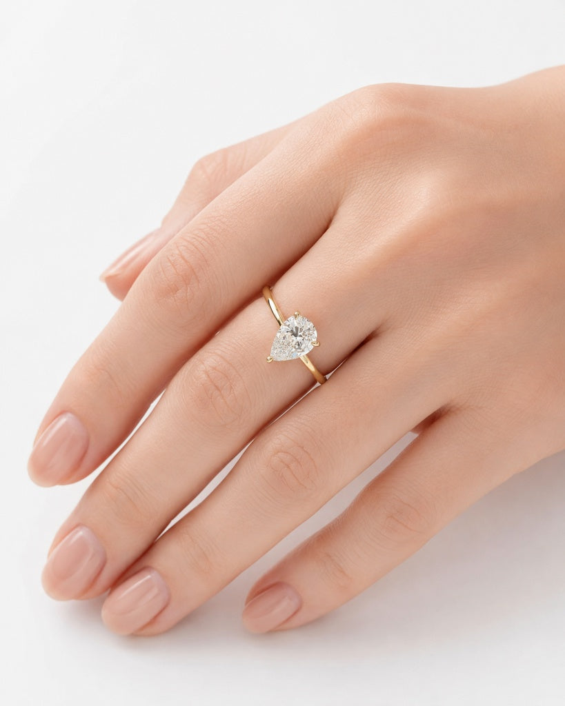 14KT LAB GROWN DIAMOND ENGAGEMENT RING Size 7