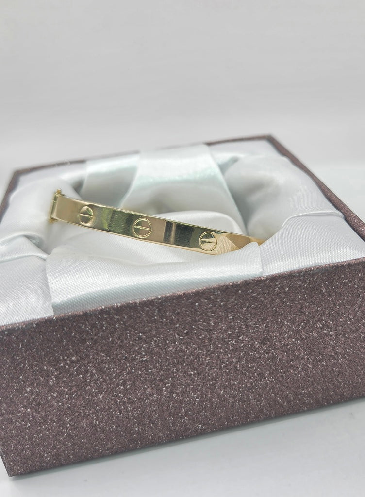 10KT  BRACELET+BANGLE Size 6MM Weigth 7.2GR