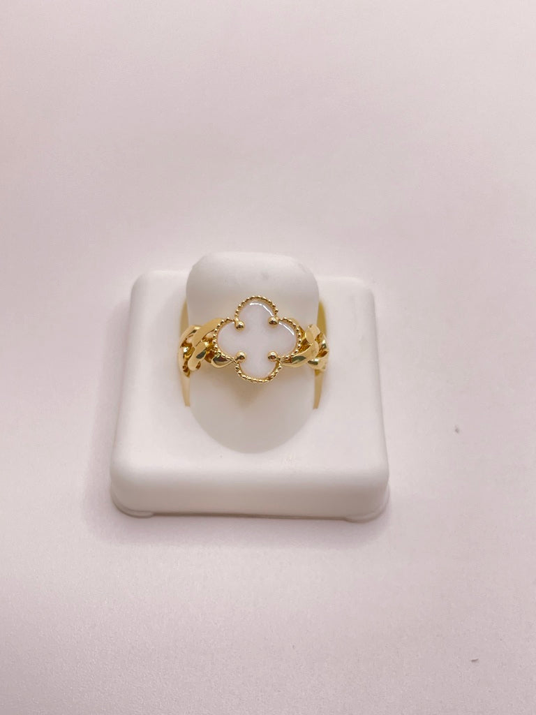 14KT FLOWER RING Size 7.5 Weigth 3.04GR