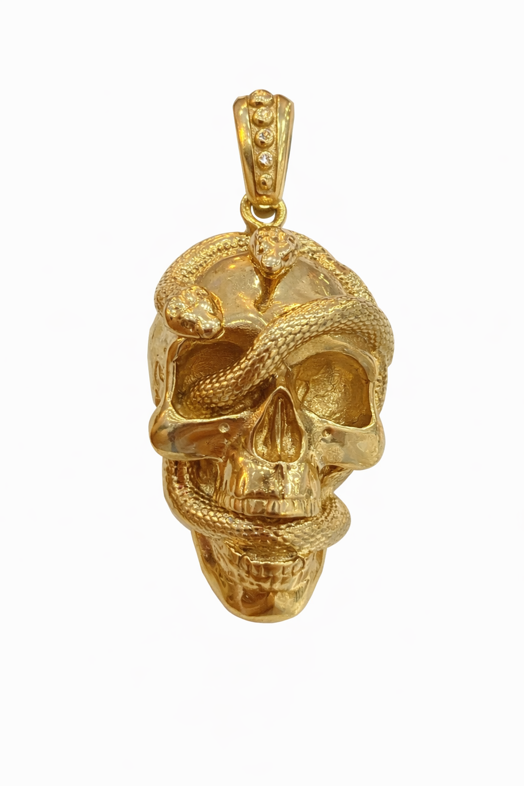10KT EXOTIC CARAVEL WITH SNAKE INSIDE PENDANT Size MEDIUM Weigth 6.8GR