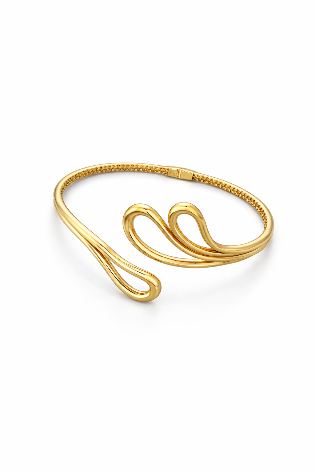 10KT YELLOW GOLD ASYMMETRIC BANGLE Size  Weigth 9.7GR