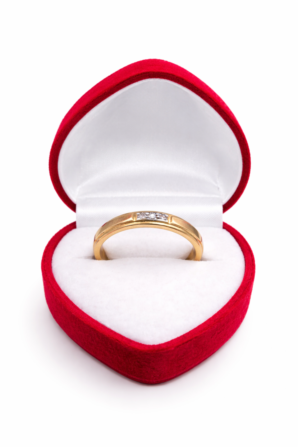 10KT  DELICATE DIAMOND BAND RING Size 7 Weigth 1.2GR