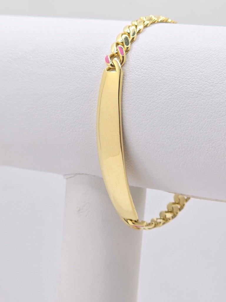 10KT BABY ID BRACELET MONACO CERTIFIED