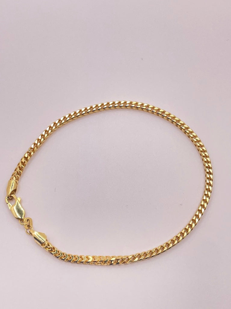 10KT FRANCO BRACELET Size 8INCH 3MM Weight 8.5GR