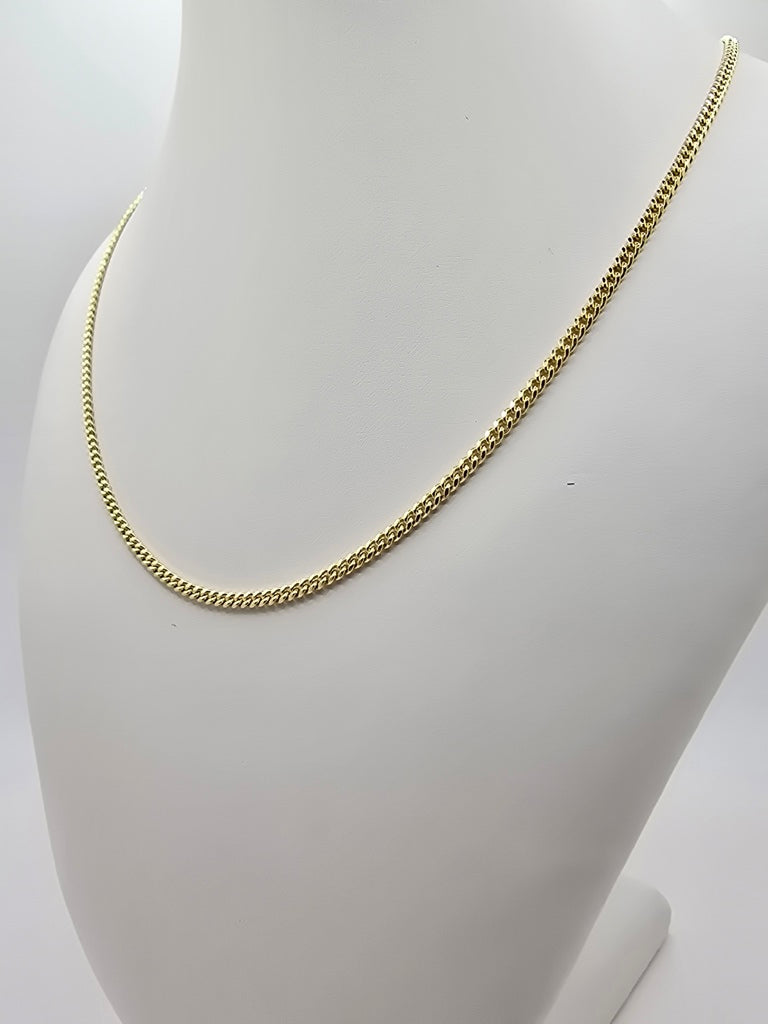 14KT SOLID MIAMI CUBAN CHAIN Size 24INCH 2MM Weight 7.9GR
