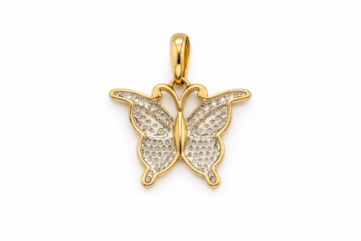 10KT DIAMOND BUTTERFLY PENDANT Weigth 1.8GR