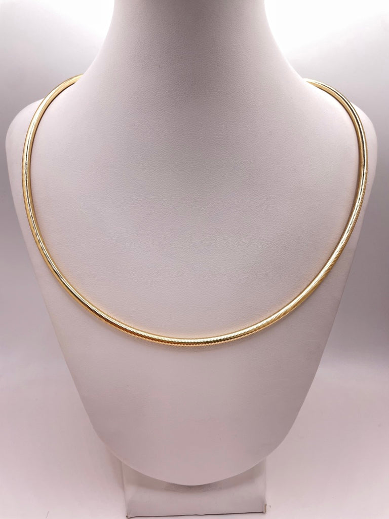 14KT  FLEXIBLE NECKLACE Size 18INCH 3MM Weigth 5.7GR