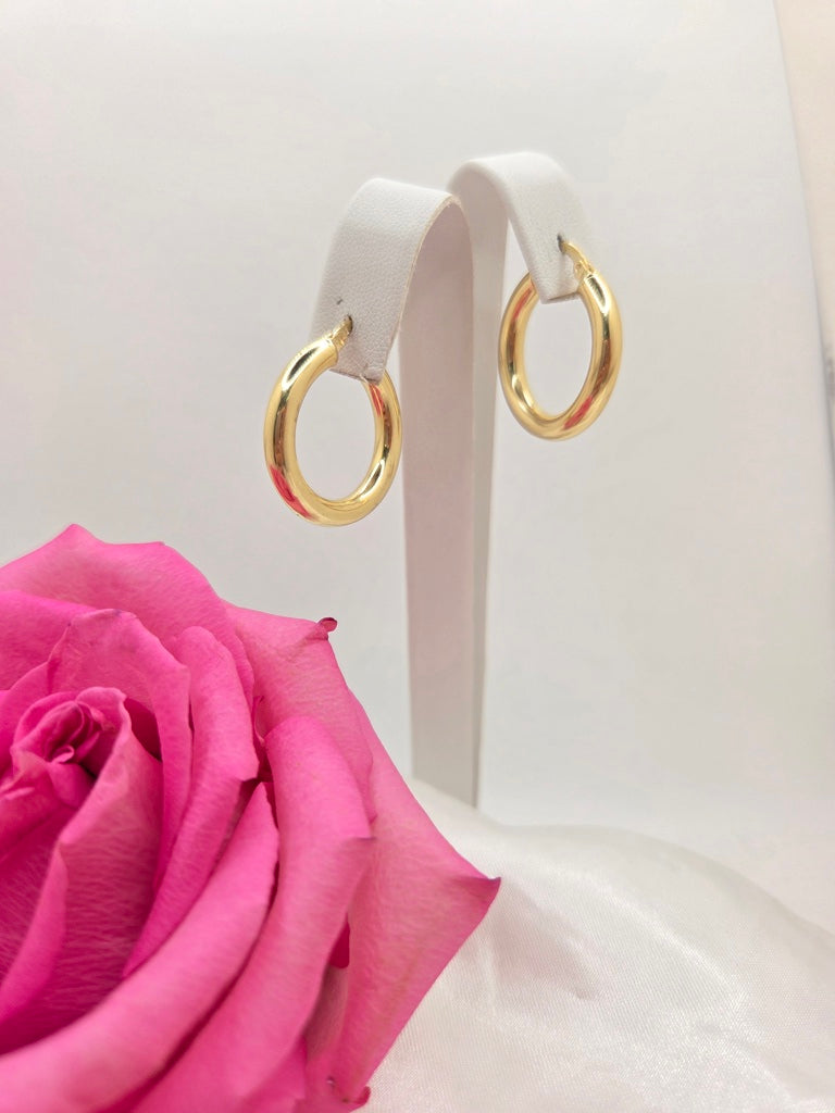 14KT PLAIN HOOPS EARRINGS Weight 3GR