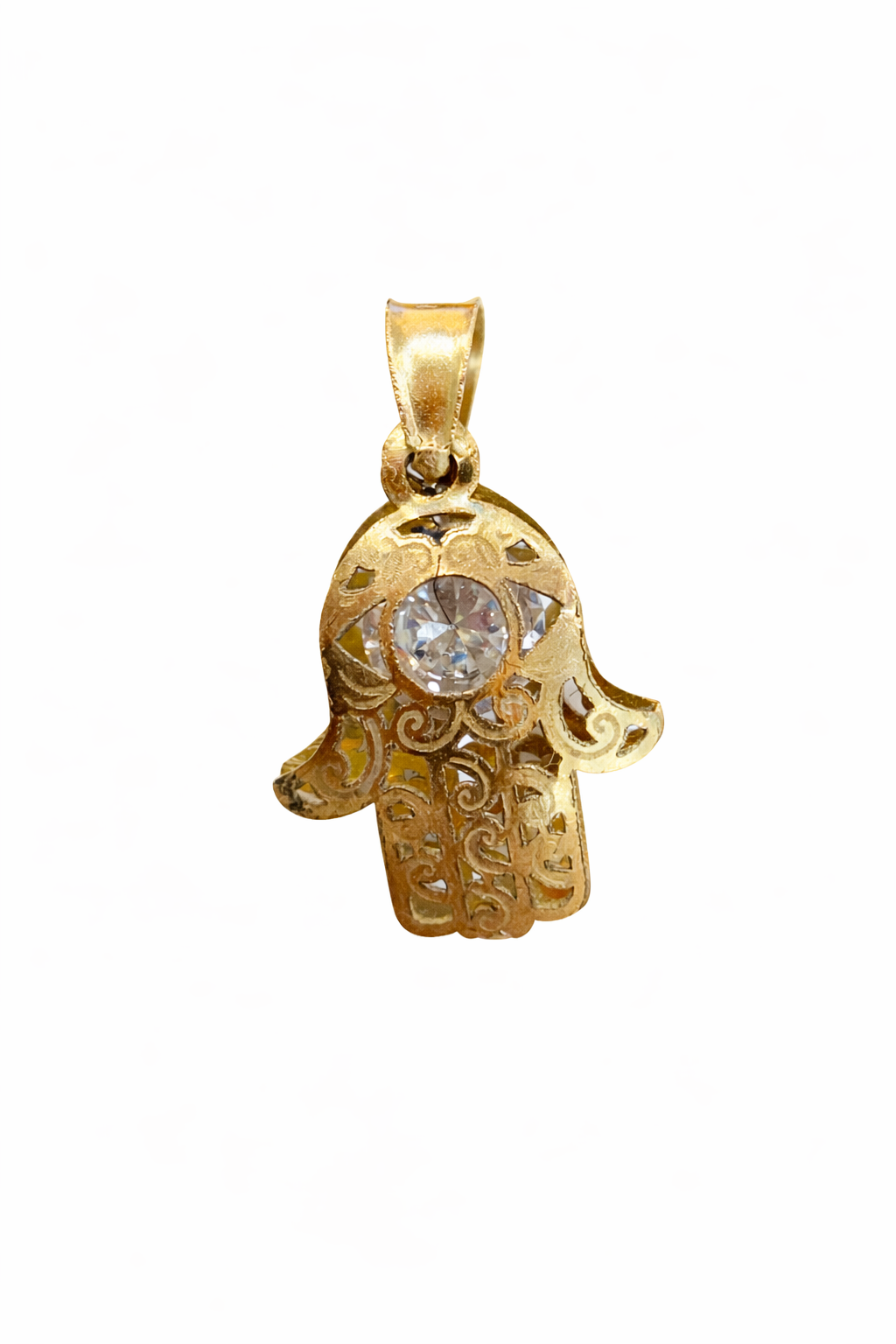 10KT EXTRA SMALL HAMSA PENDANT Size XS Weigth 0.5GR