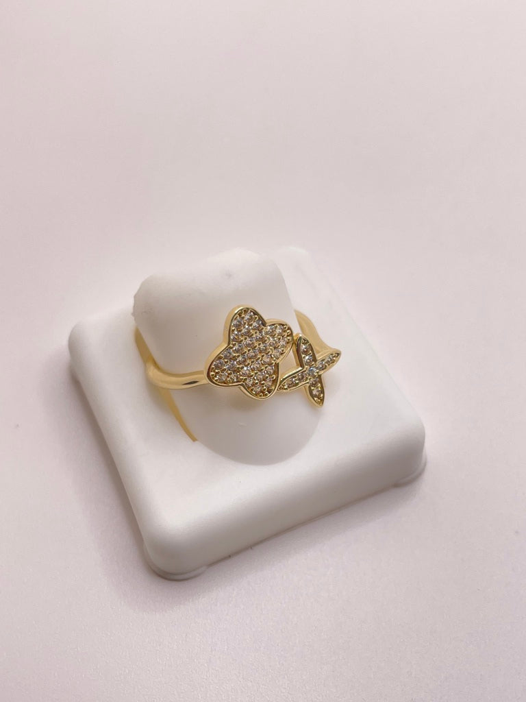 14KT FLOWER RING Size 9 Weigth 2.75GR