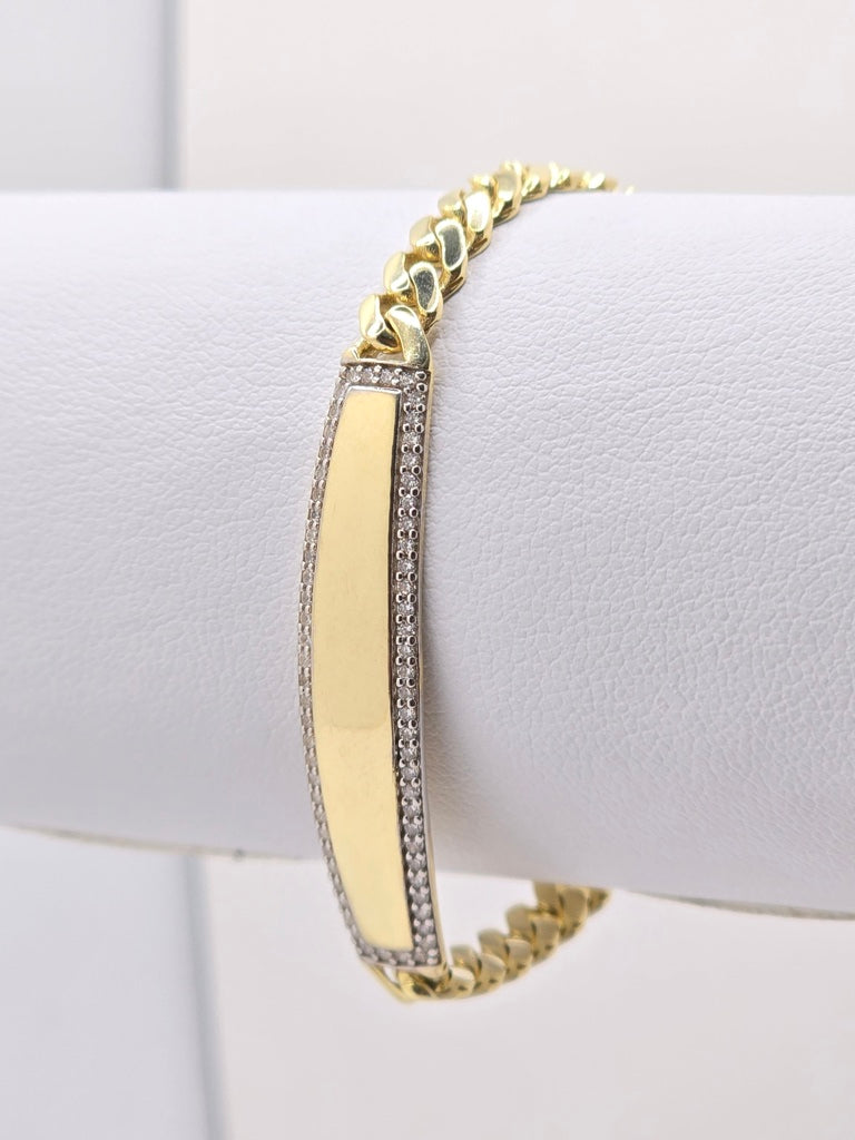 10KT BABY ID BRACELET MONACO CERTIFIED