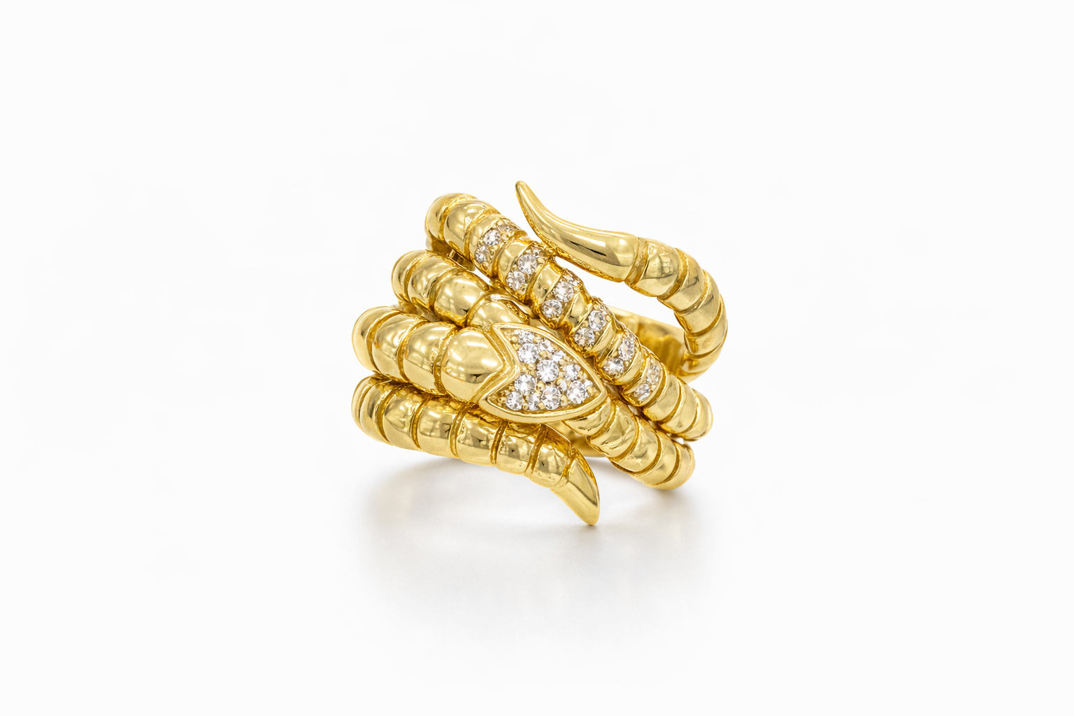 14KT BEAUTIFUL SNAKE RING SIZE 8 Weight 4GR