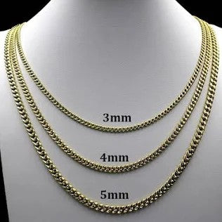 10KT SOLID MIAMI CUBAN CHAIN Size 16INCH 4MM Weight 19GR