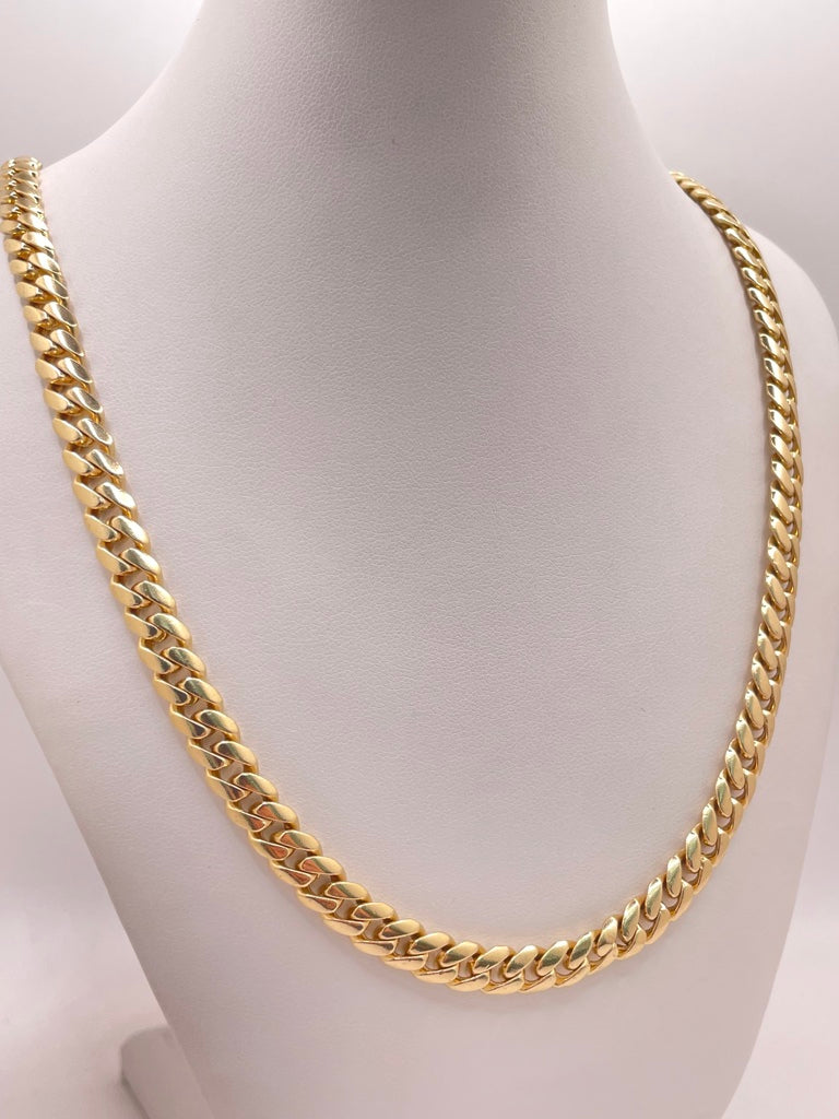 14KT SOLID MIAMI CUBAN CHAIN Size 28INCH 6MM Weight 71.2GR