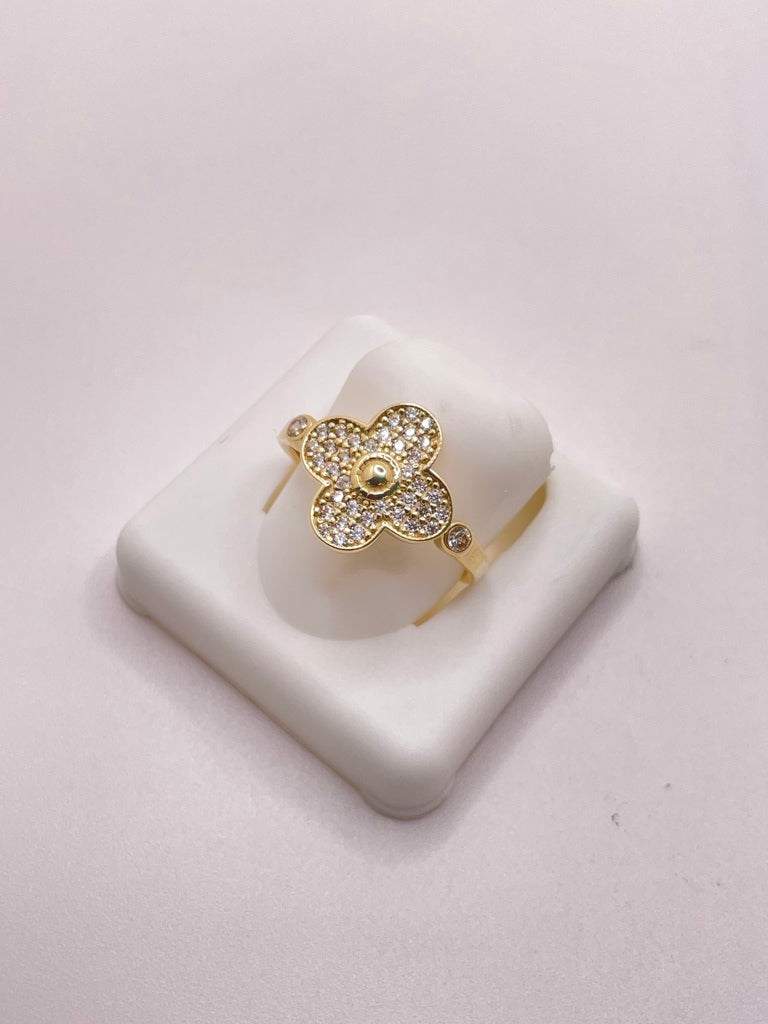 14KT FLOWER RING Size 8.5 Weigth 2GR