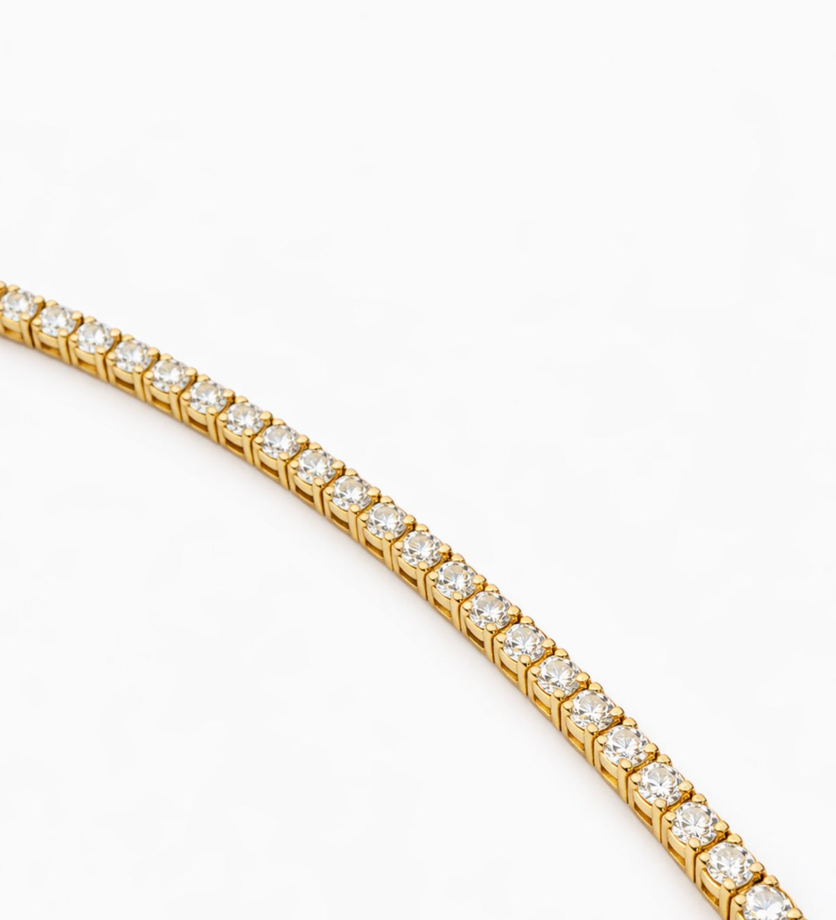10KT YELLOW GOLD DIAMOND TENNIS BRACELET Size 3MM 7IN Weigth 12.1 GRS
