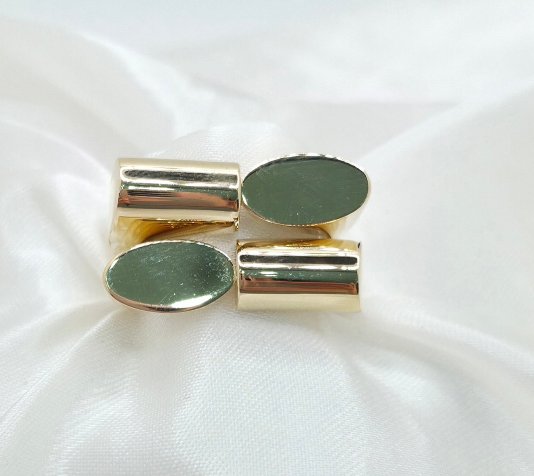 14KT MODER GEOMETRIC SQUARE WOMEN'S RING Size 7 Weight 3.8GR