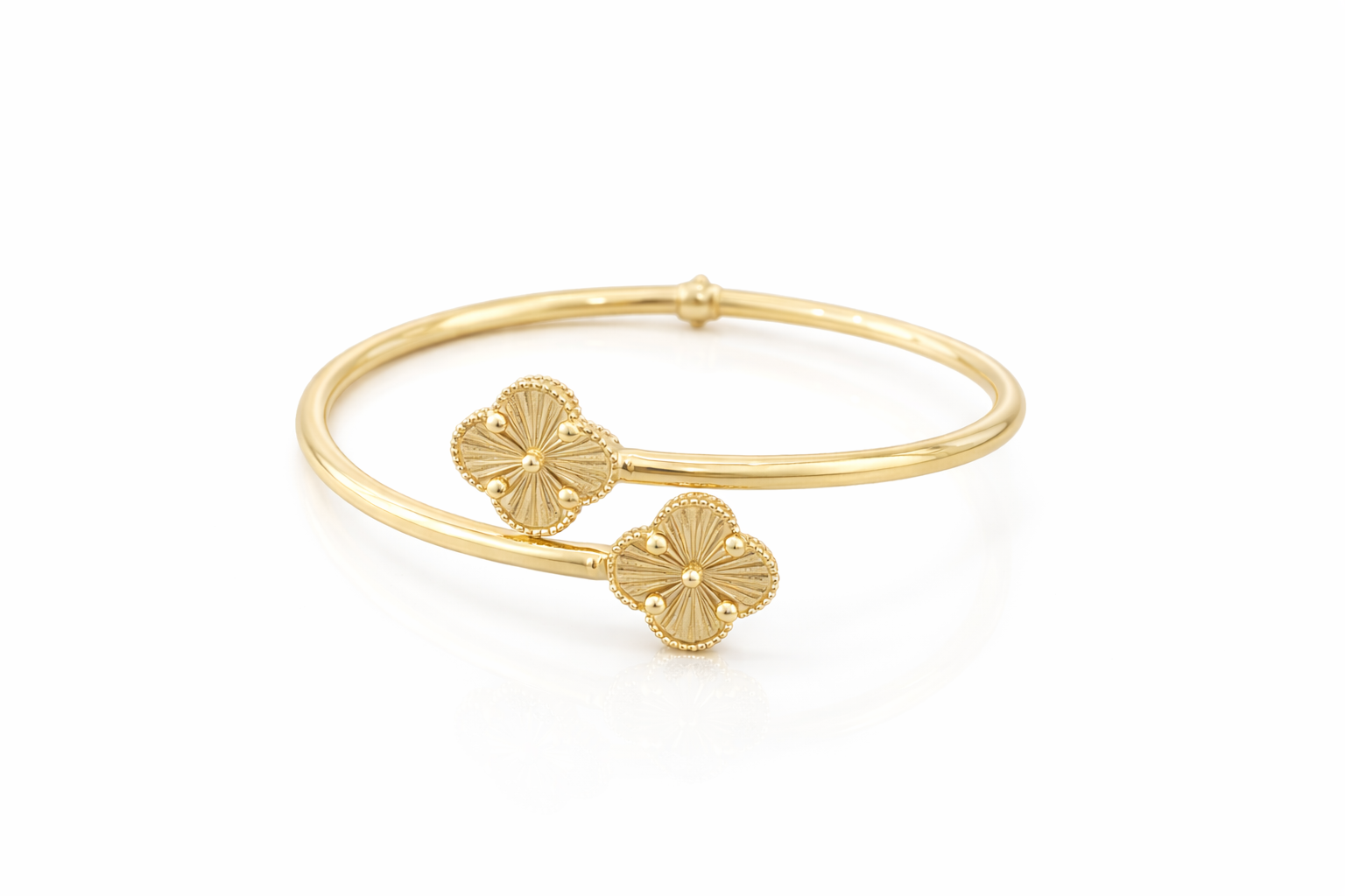 10KT FLOWER BANGLE Size 3mm Weigth 5.8GR