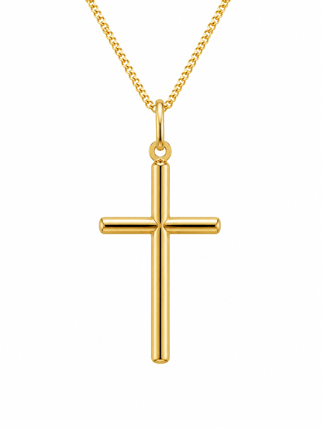 10KT  PLAIN DESIGN CROSS PENDANT Size MEDIUM Weigth 1.5GR